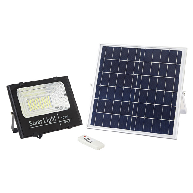 Remote Control Outdoor 100W Solar LED Flood Light