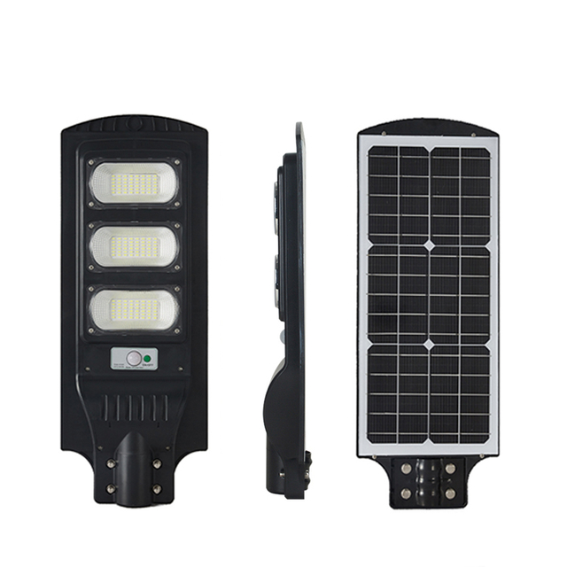 high lumens all in one 150W led sensor solar street lamp