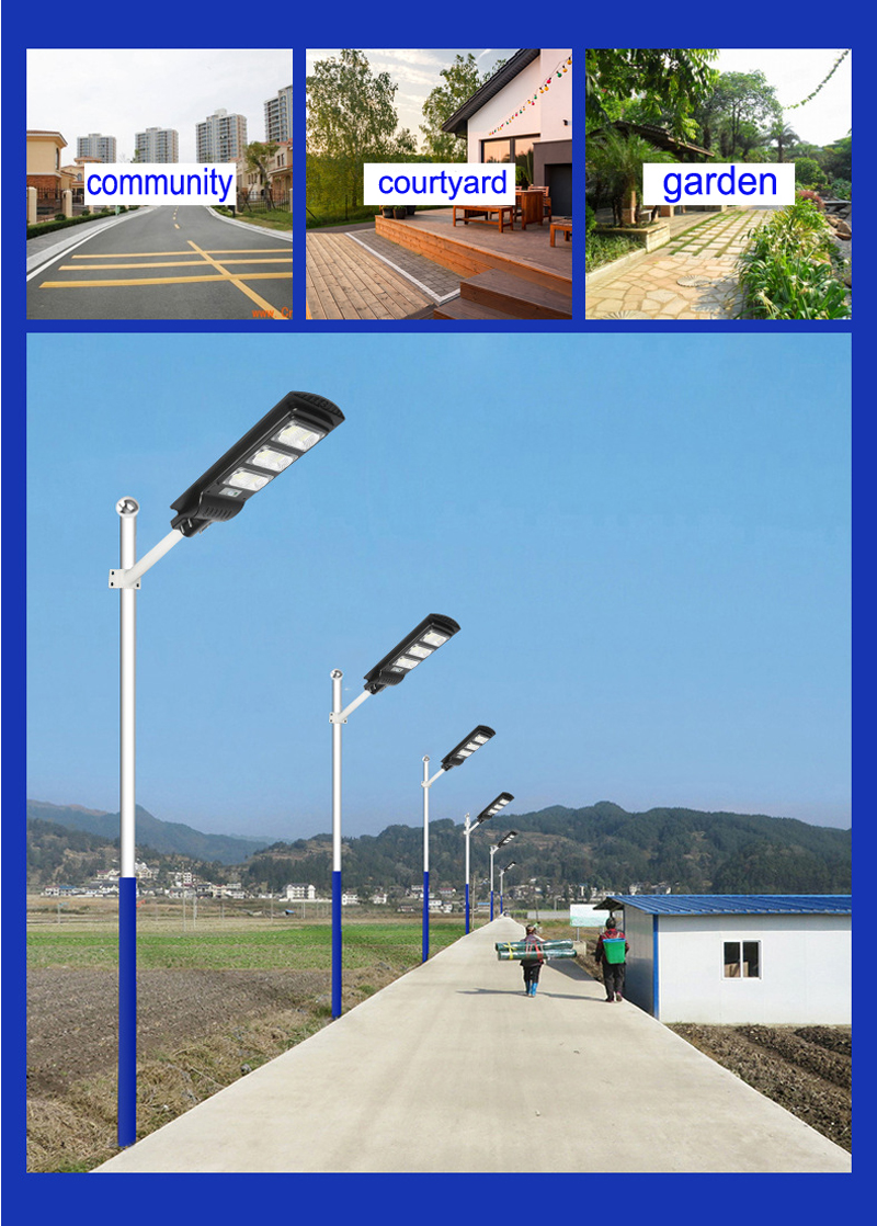 Integrated led solar street light