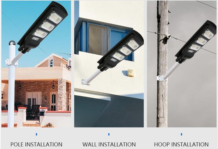install for solar street lamp